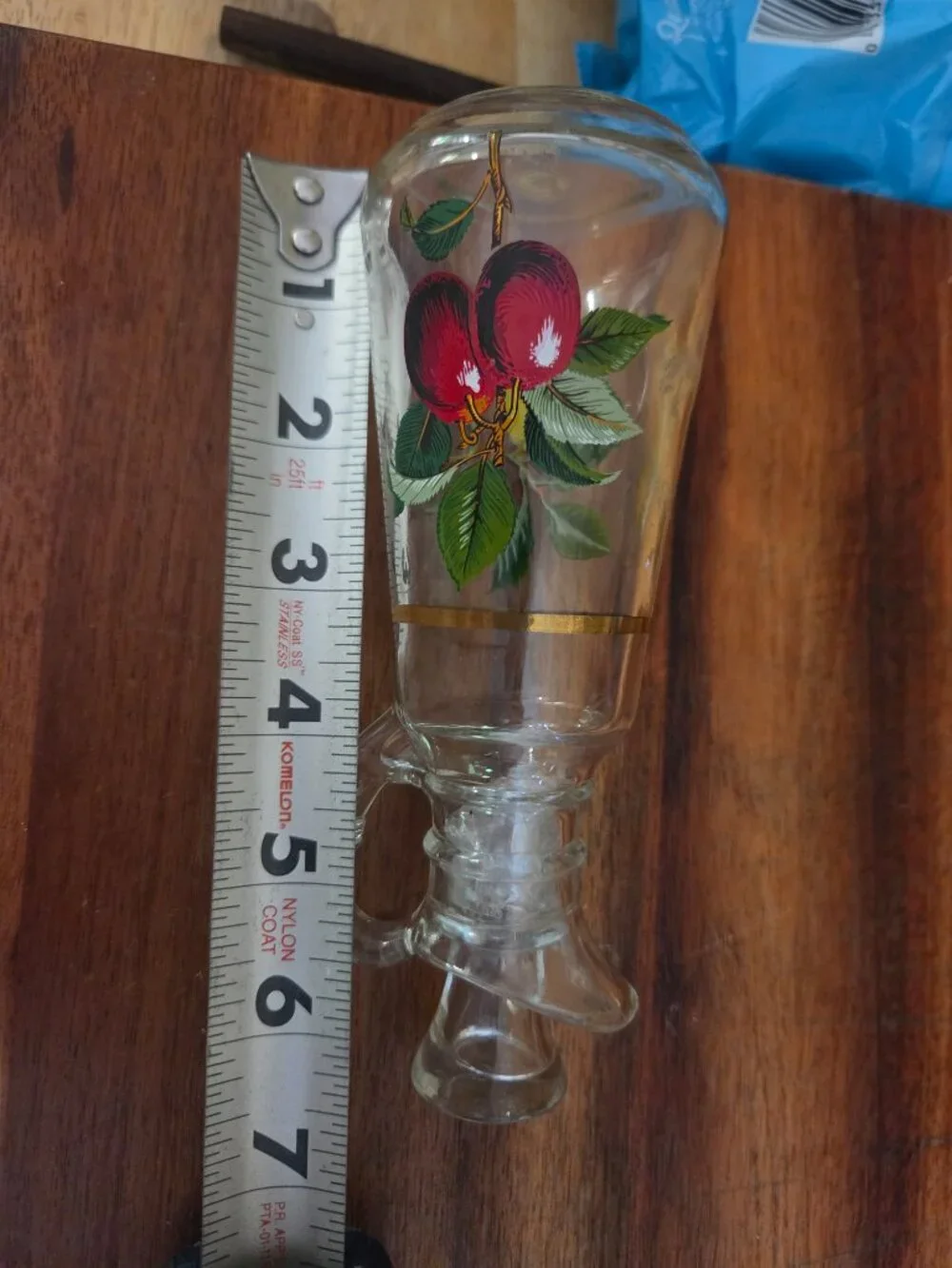vintage Hazel Atlas hand painted gay fad oil and vinegar cruet